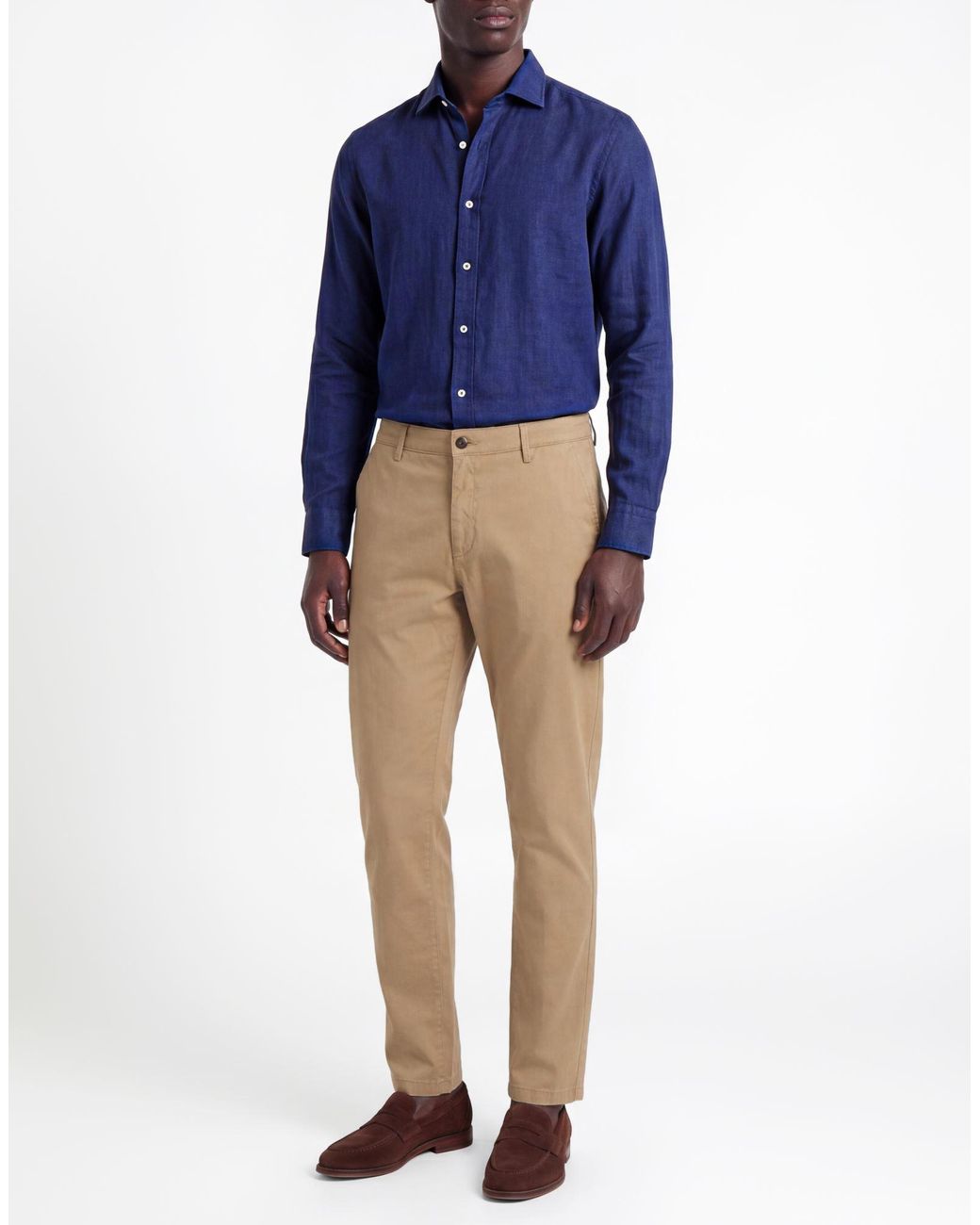 Yan Simmon Natural Pants Cotton, Elastane for men