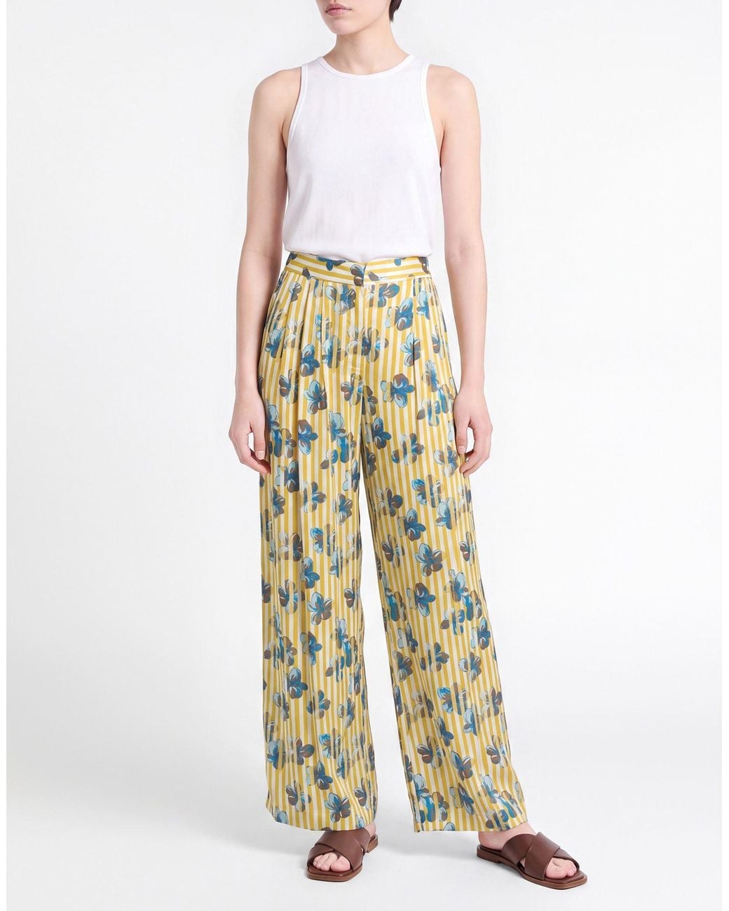 Ottod'Ame Yellow Pants Viscose