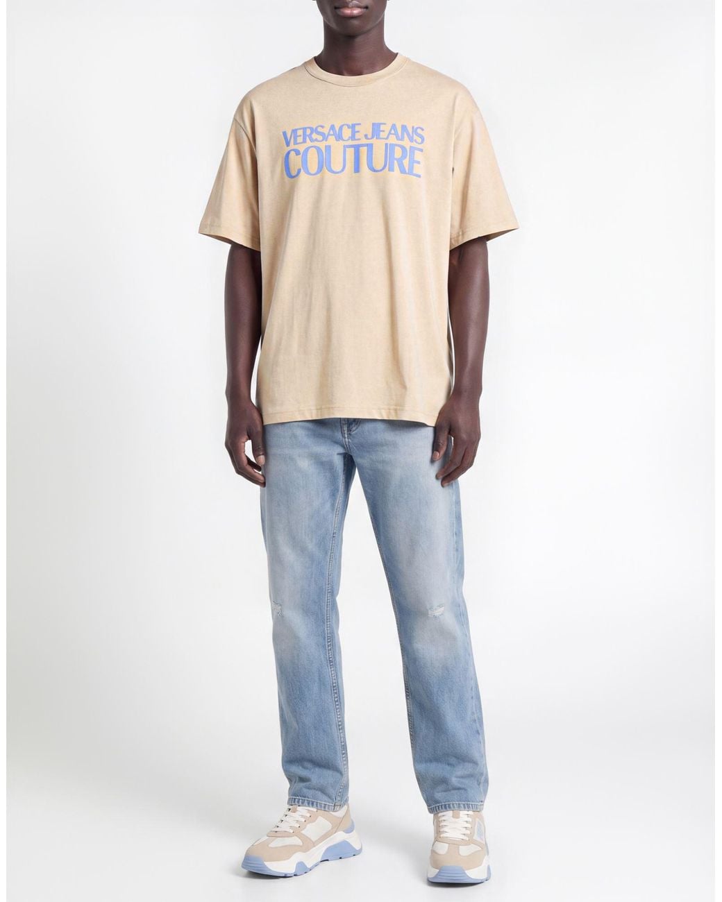 Versace Jeans Couture Natural T-Shirt Cotton for men
