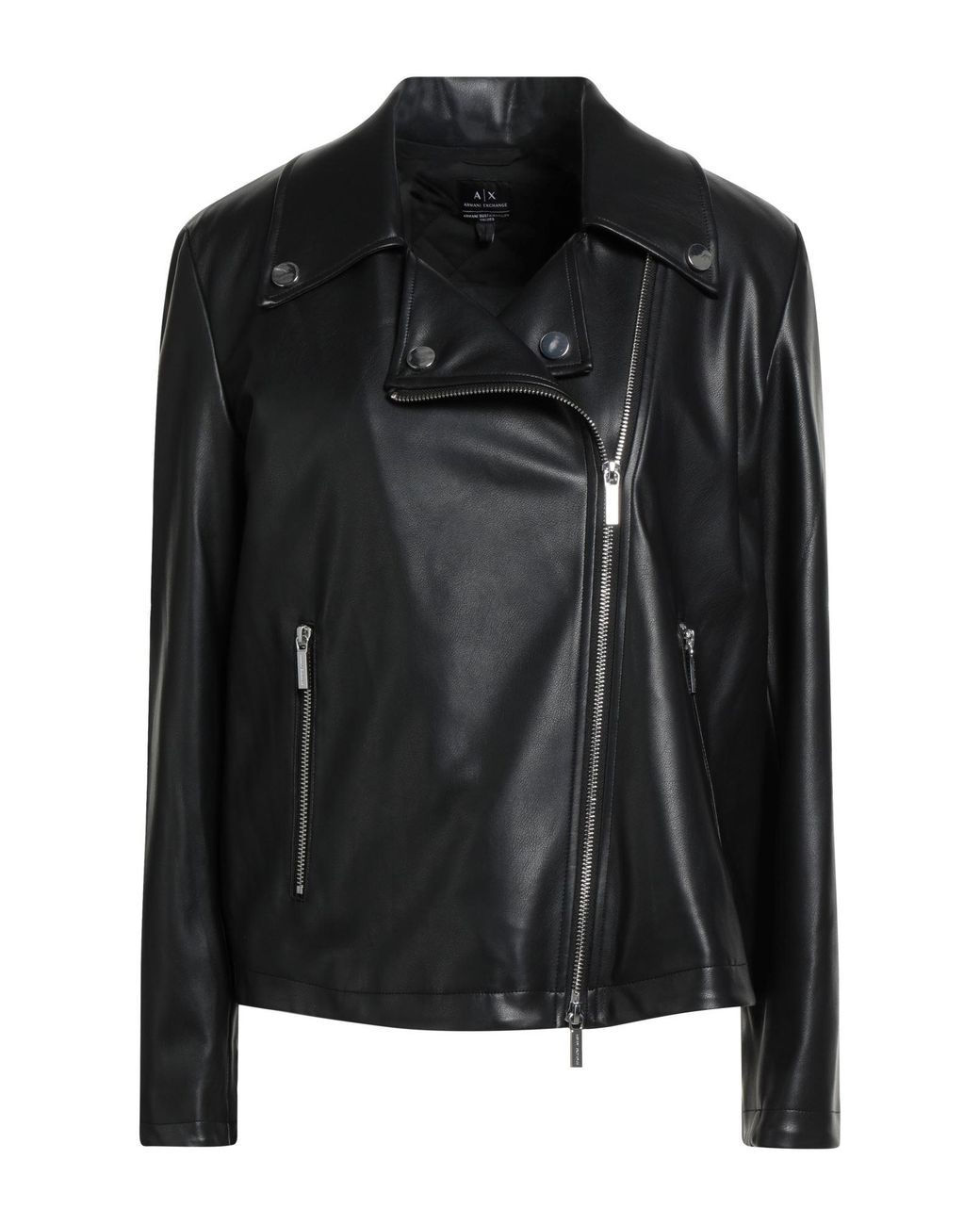 ARMANI EXCHANGE Black Jacket Polyester, Polyurethane