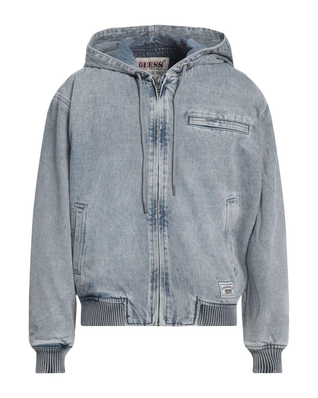Guess Blue Denim Outerwear for men
