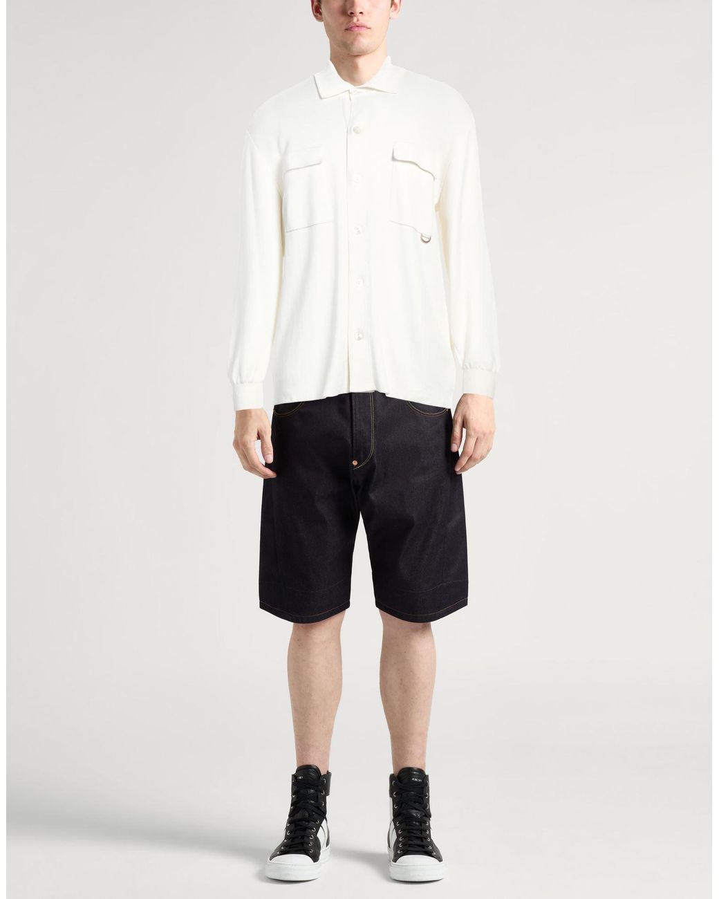 Agnona White Cardigan Cotton, Silk, Polyamide, Brass for men
