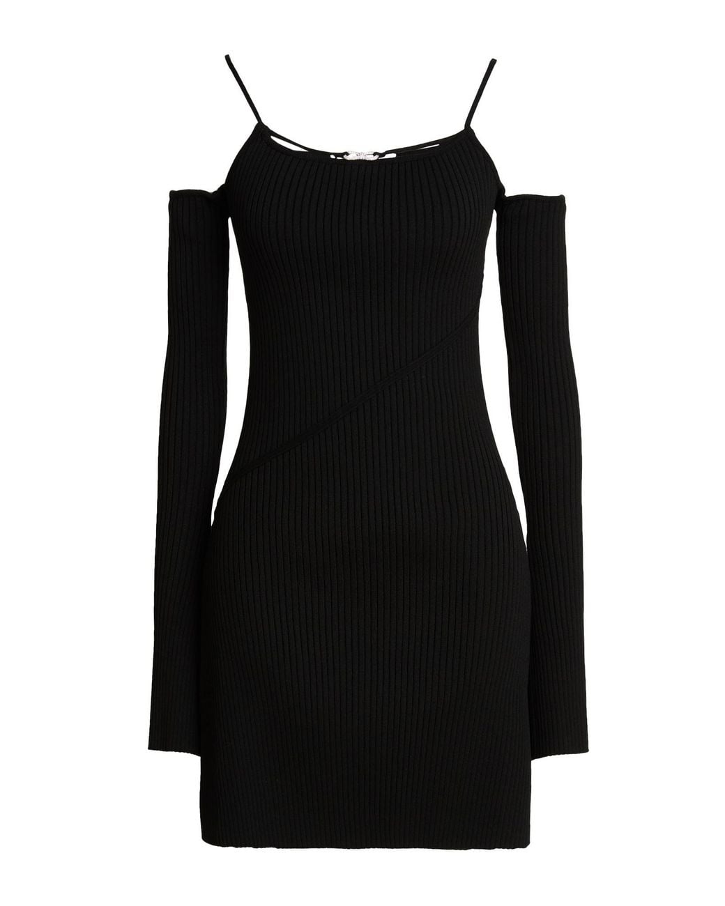 Mach & Mach Black Mini Dress Viscose, Polyester