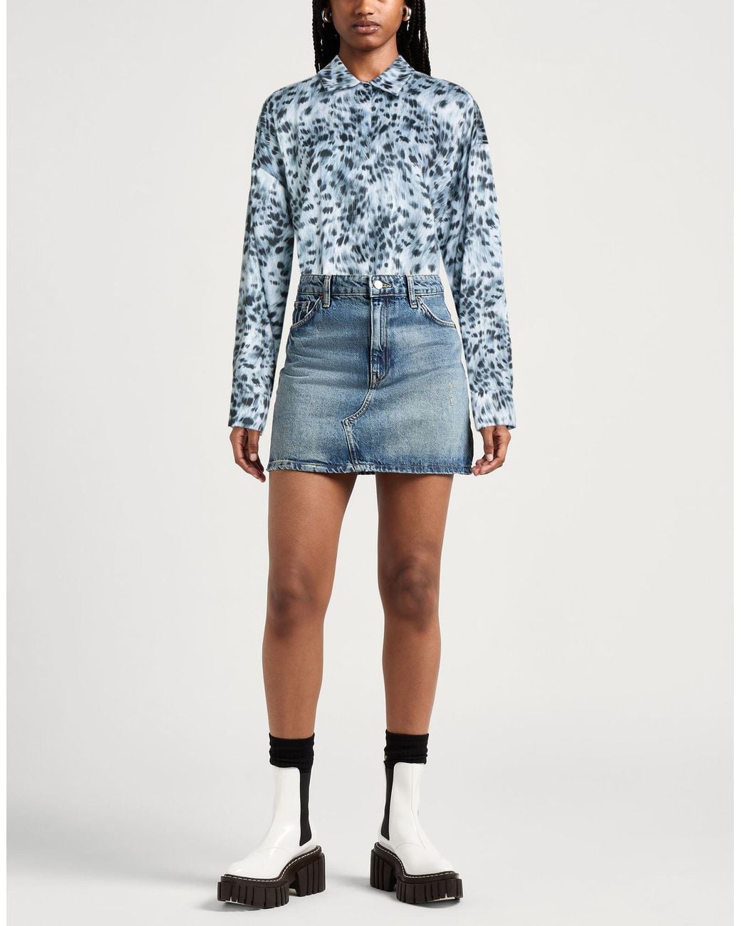 MSGM Blue Shirt Polyester