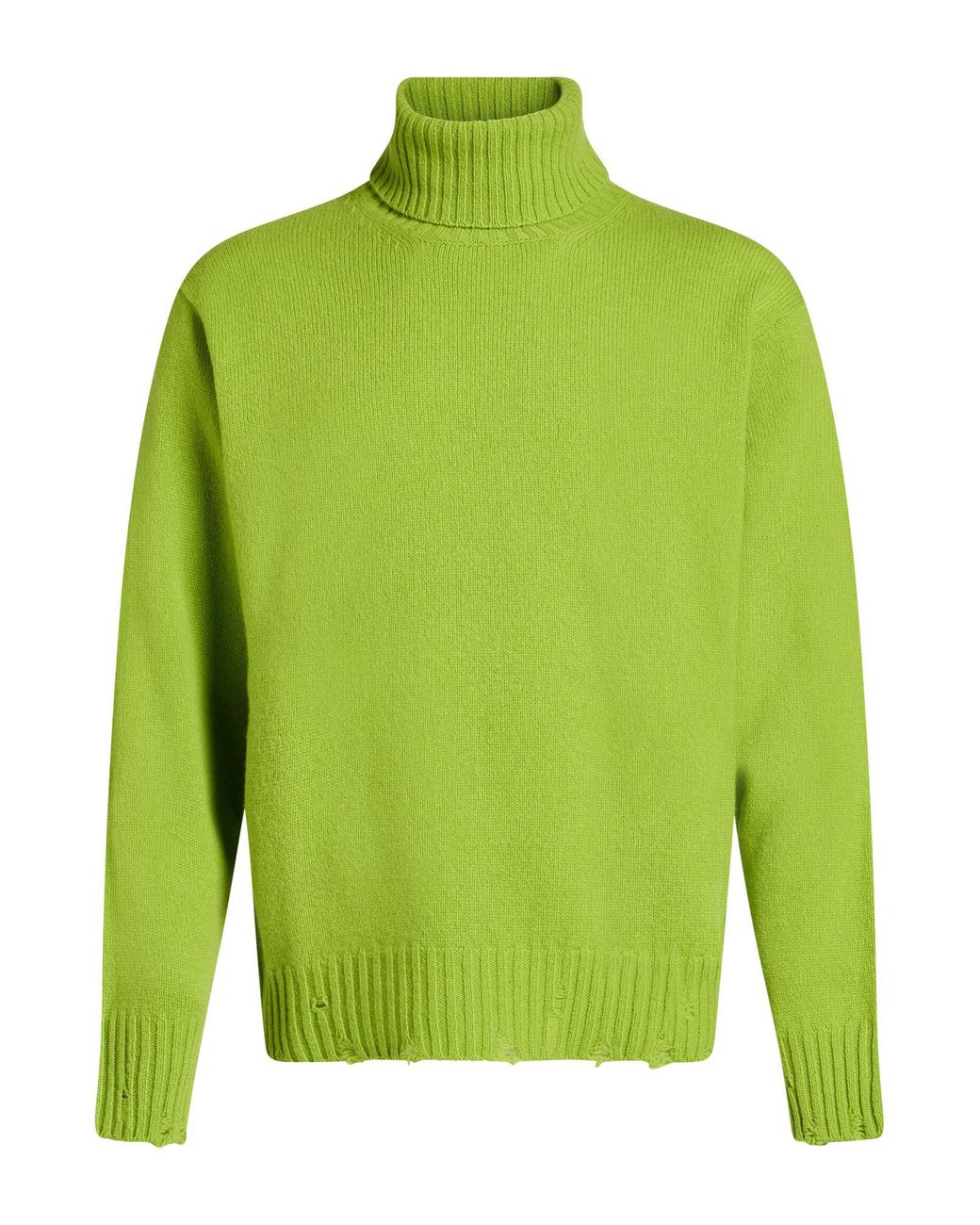 Amaranto Green Turtleneck Wool, Cashmere for men