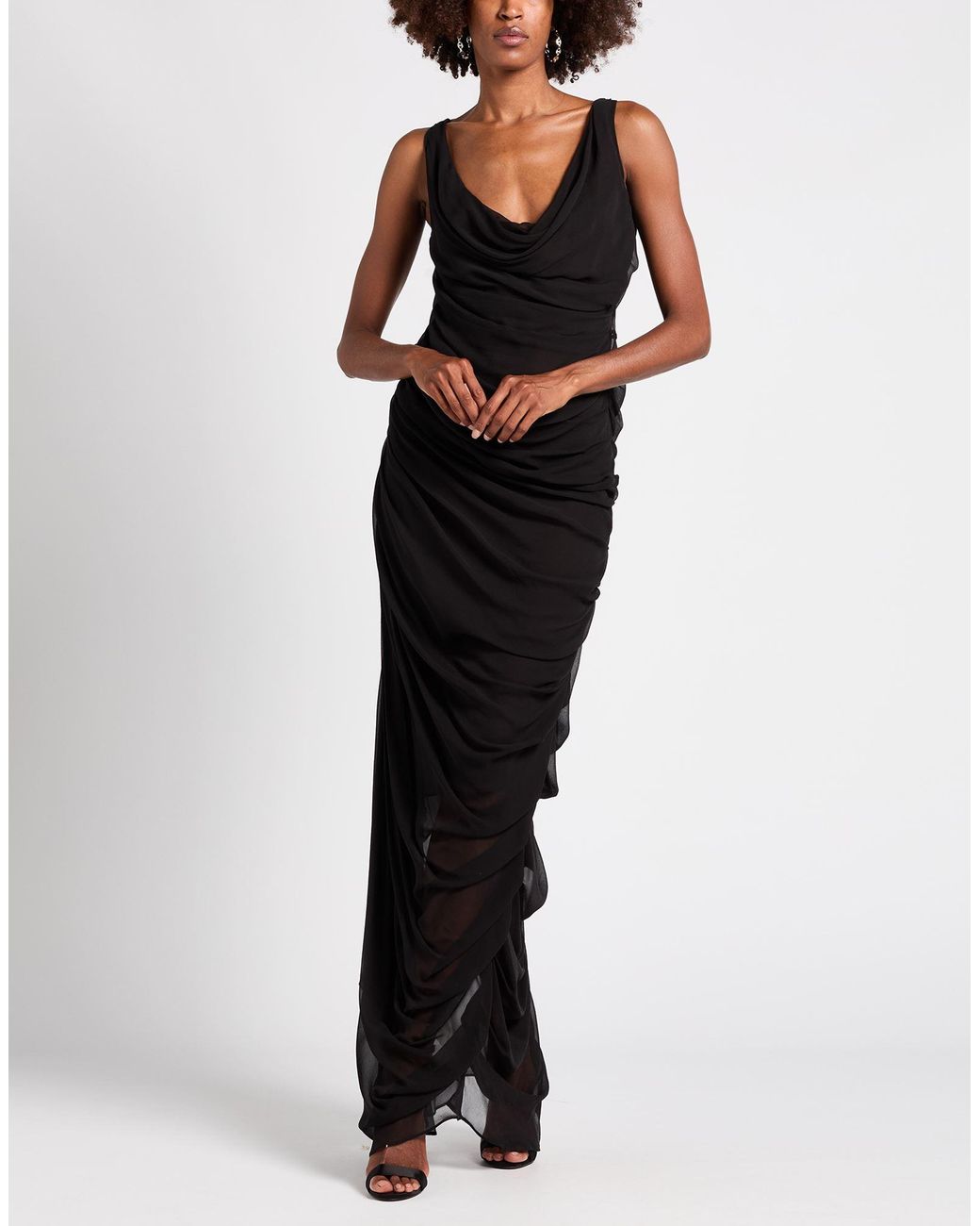 GIUSEPPE DI MORABITO Black Maxi Dress Silk