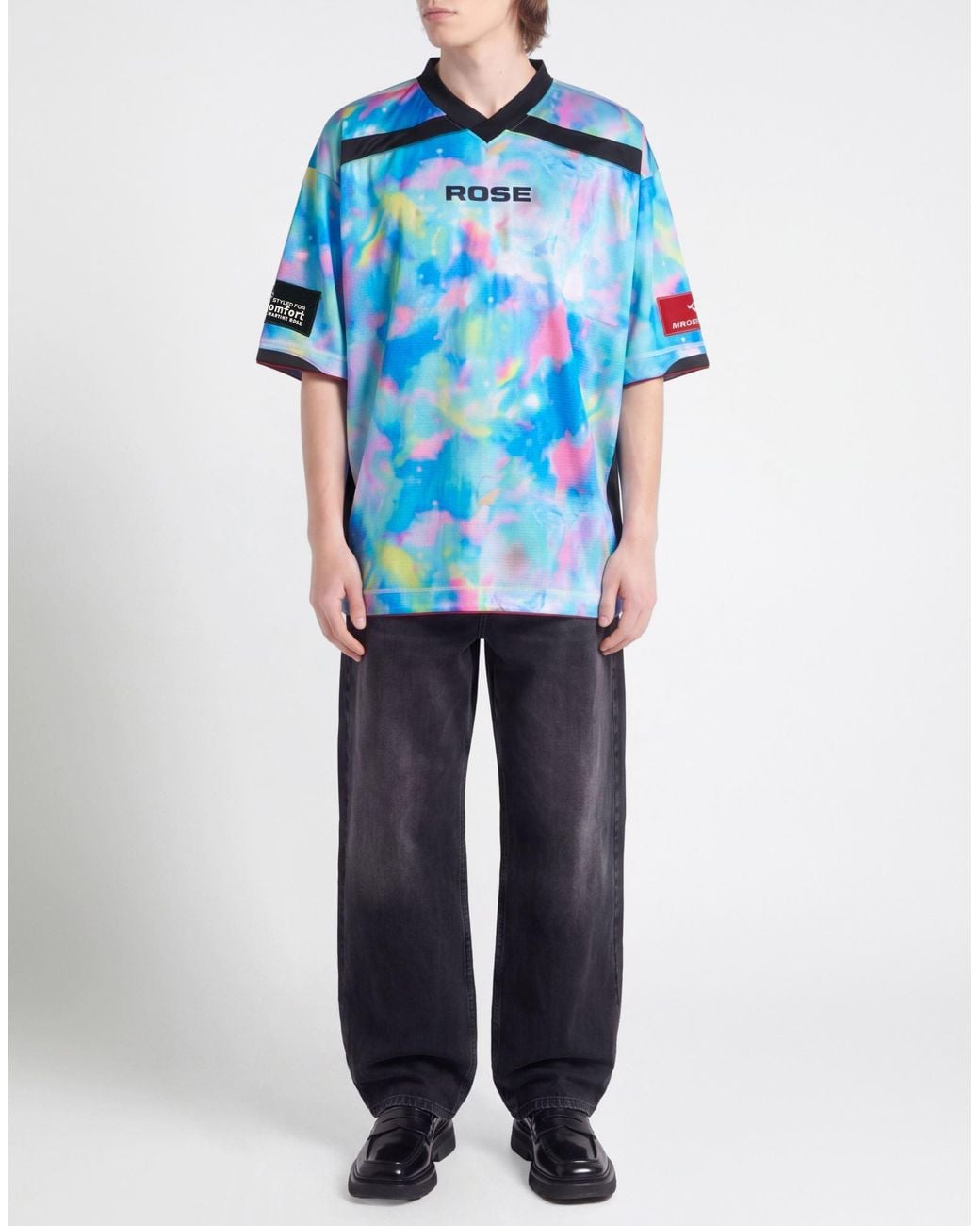 Martine Rose Blue Azure T-Shirt Polyester for men