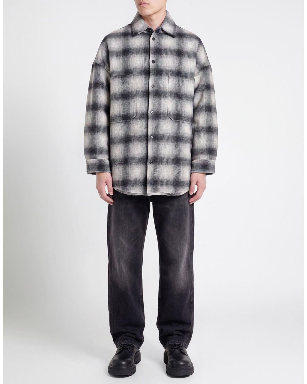 Isabel Benenato Gray Jacket Wool for men