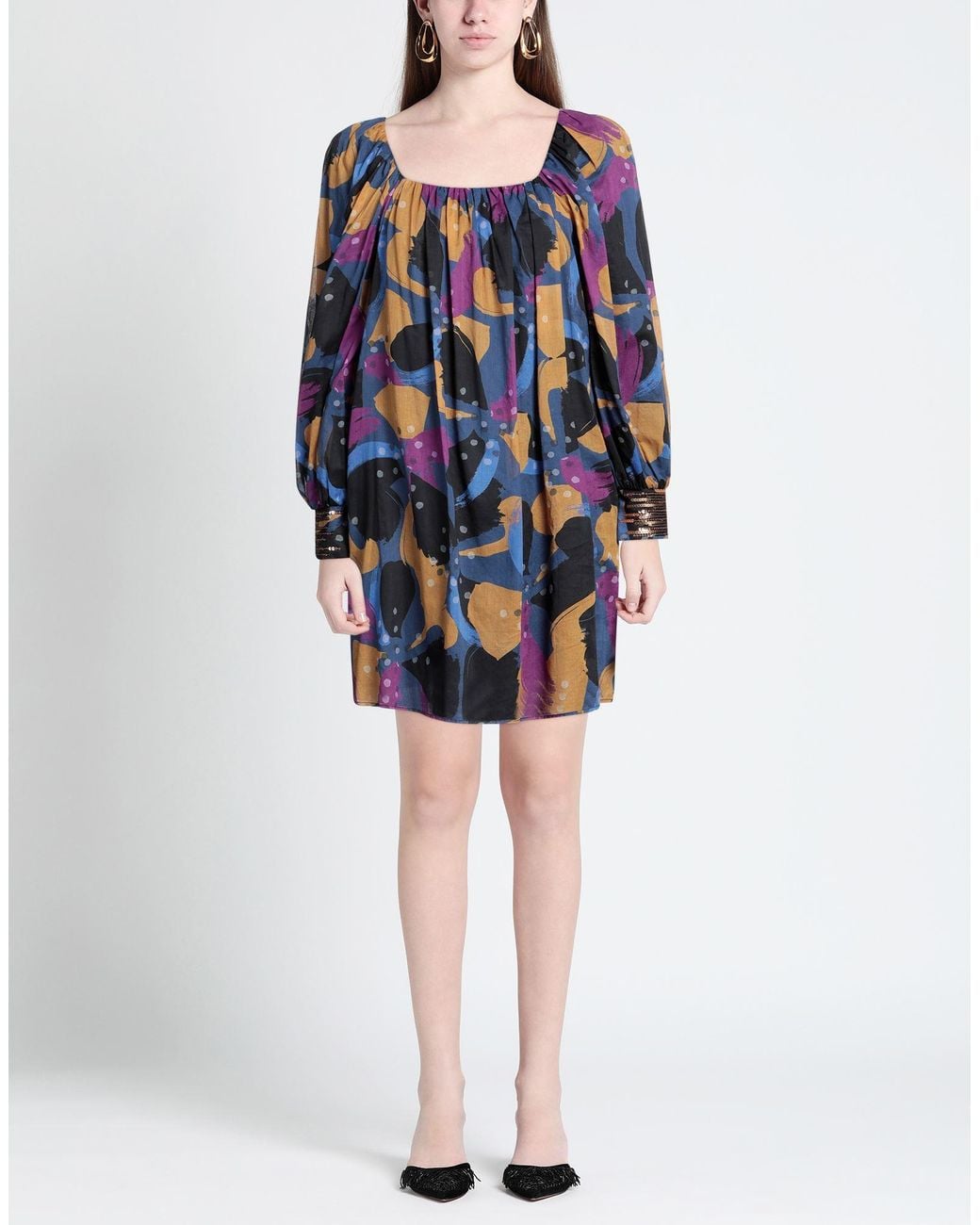 Manila Grace Blue Mini Dress