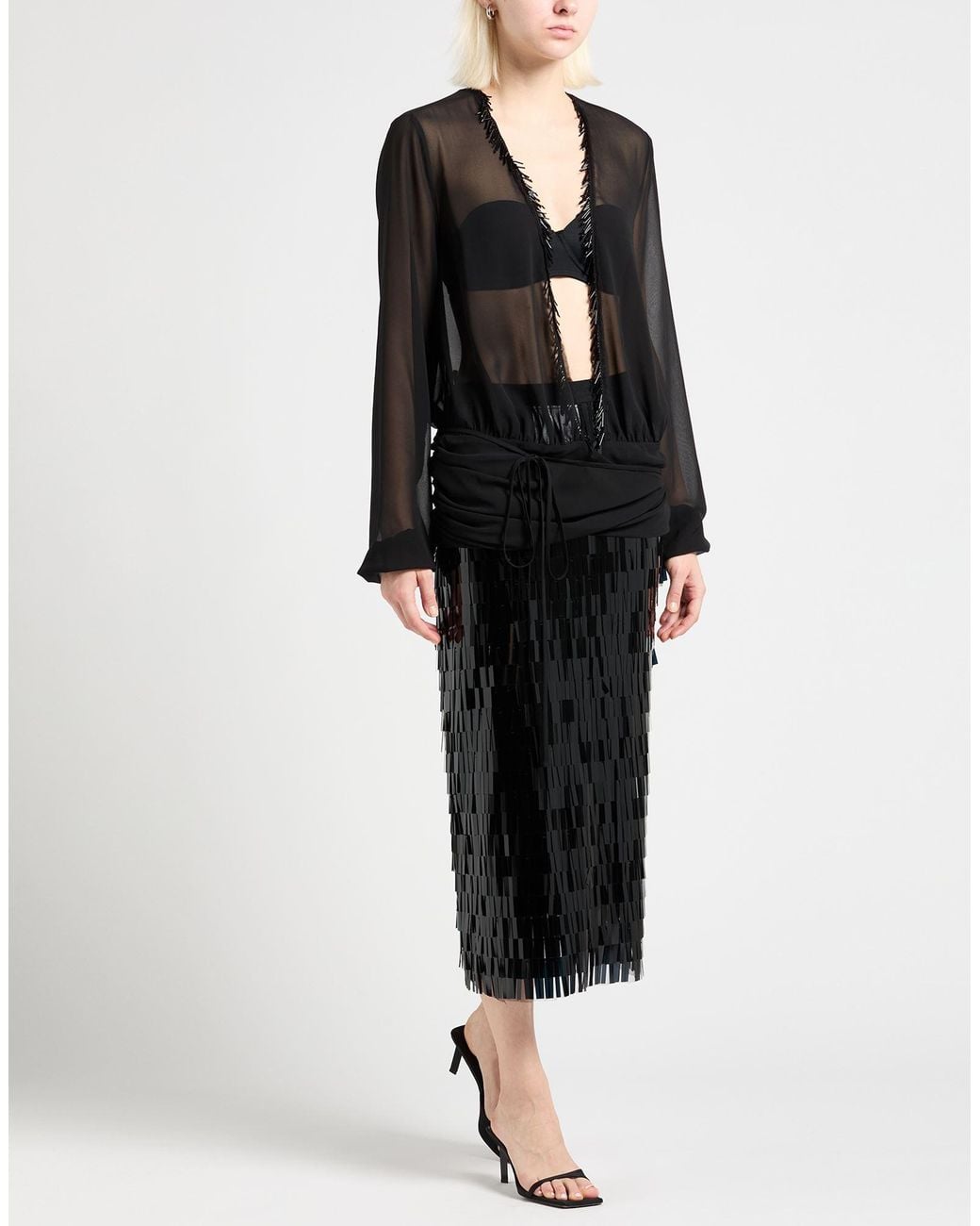 The Attico Black Top Polyester, Glass
