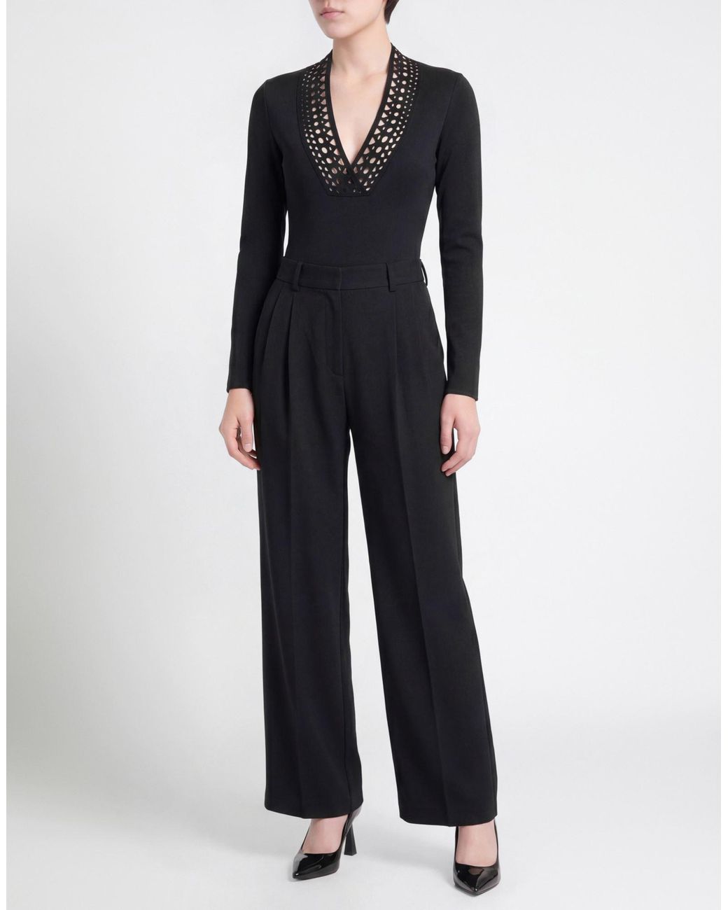 Alaïa Black Bodysuit Viscose, Polyester