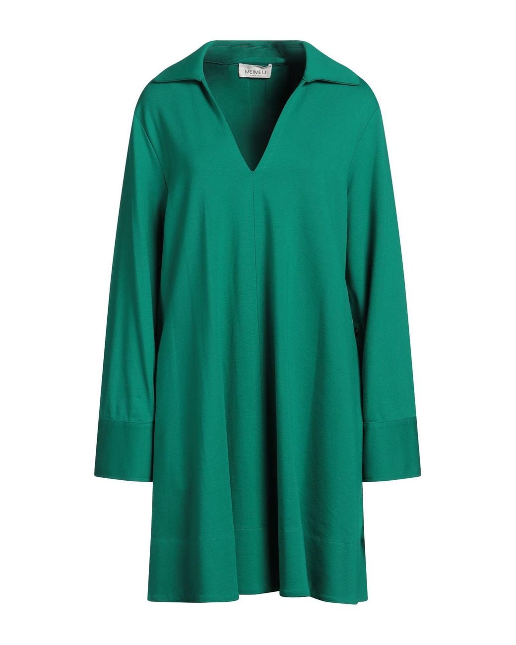 MEIMEIJ Green Mini Dress Viscose, Polyamide, Elastane