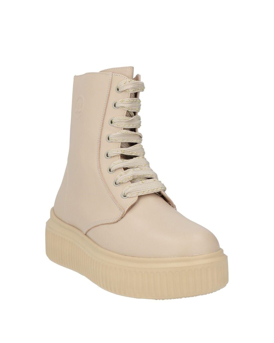 Janet & Janet Natural Ankle Boots Leather