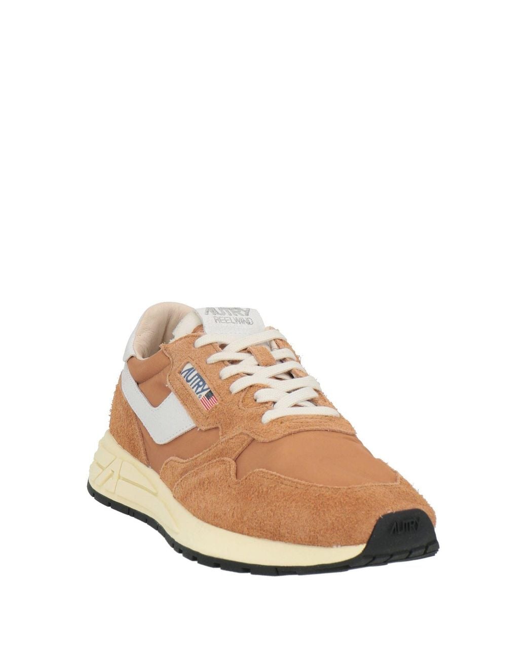 Autry Natural Camel Sneakers Leather, Textile Fibers for men