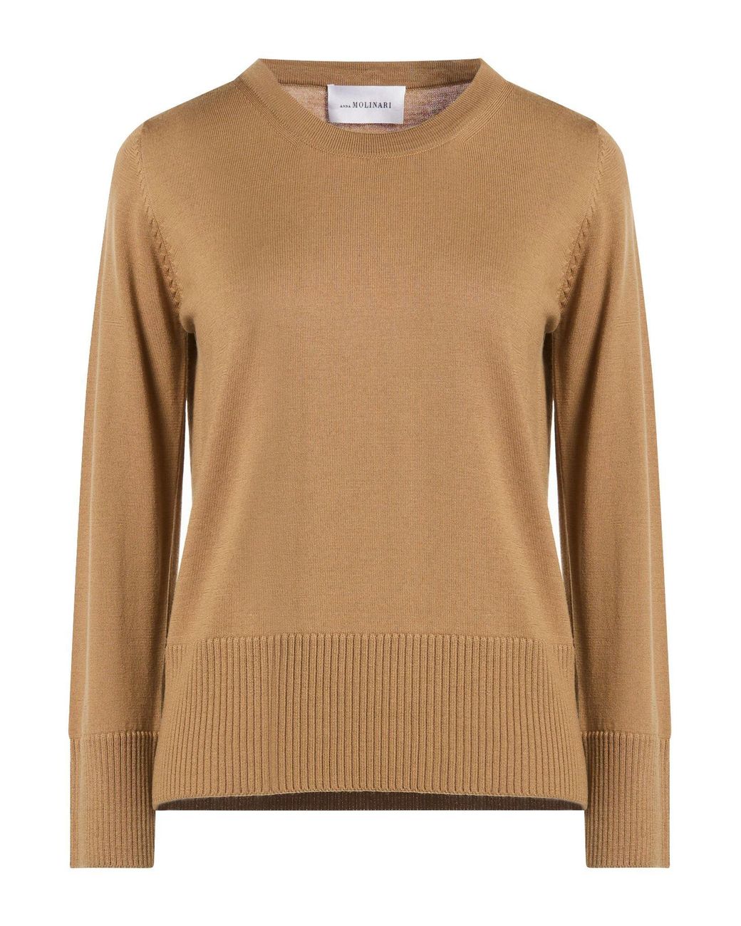 Anna Molinari Brown Camel Sweater Merino Wool