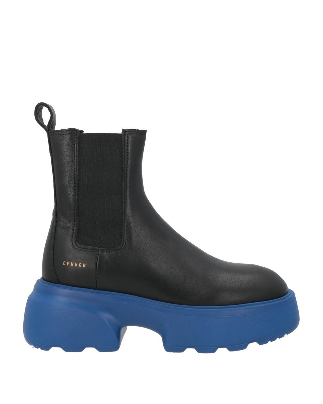 Copenhagen Shoes Blue Ankle Boots Calfskin