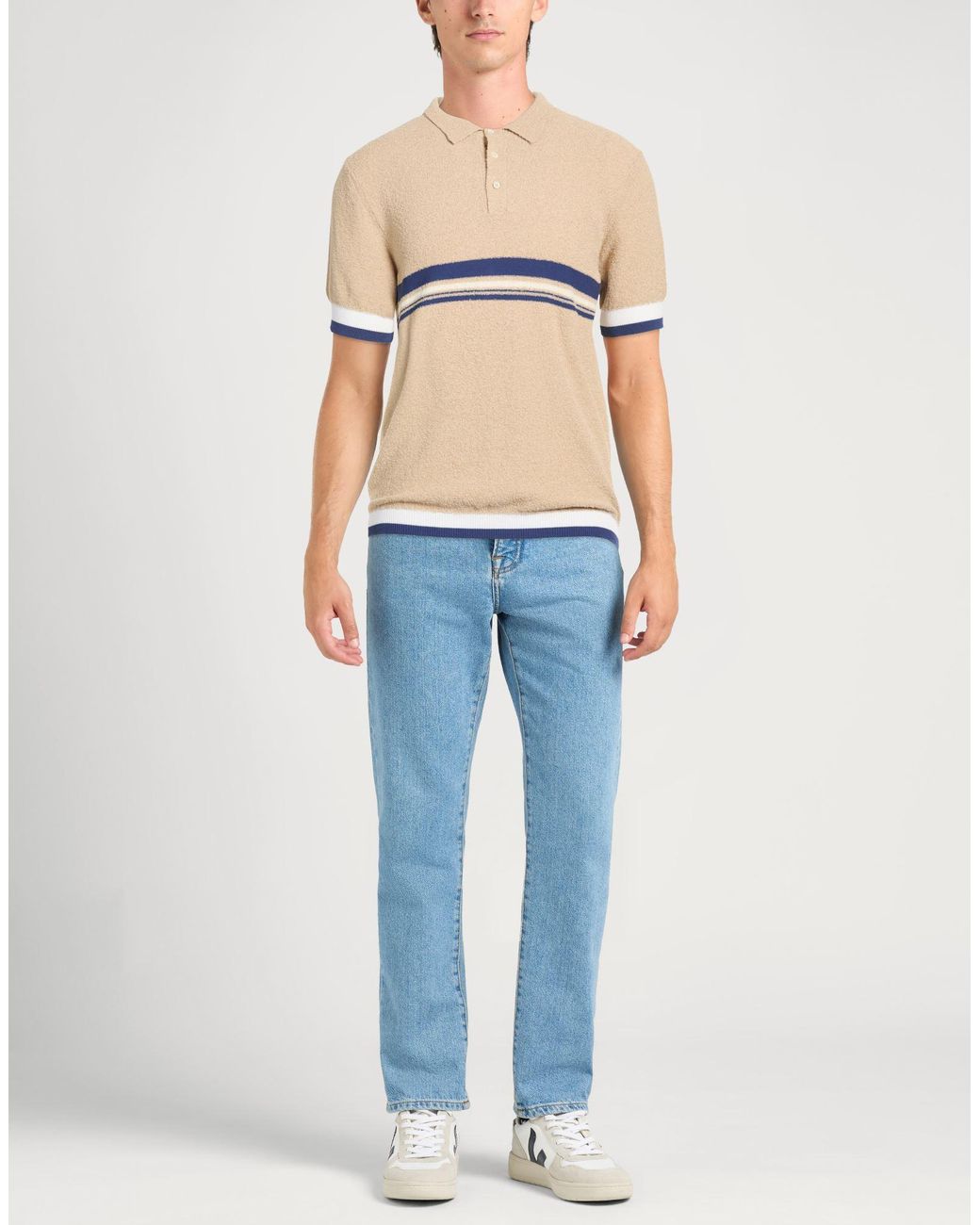 Bellwood White Sweater Cotton, Polyamide for men
