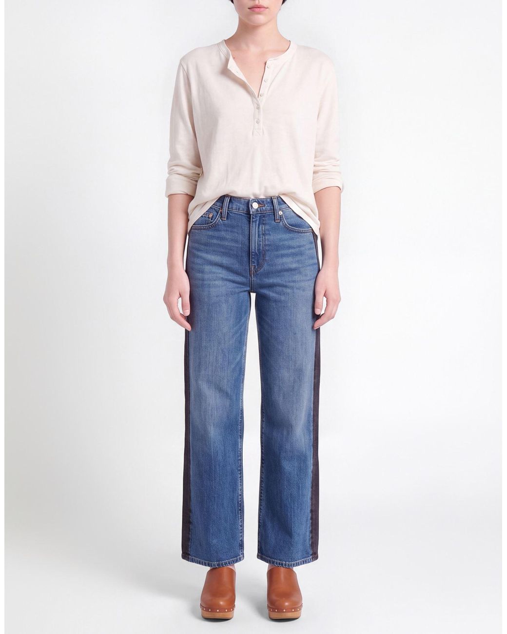 Mother Blue Jeans Cotton, Elastane
