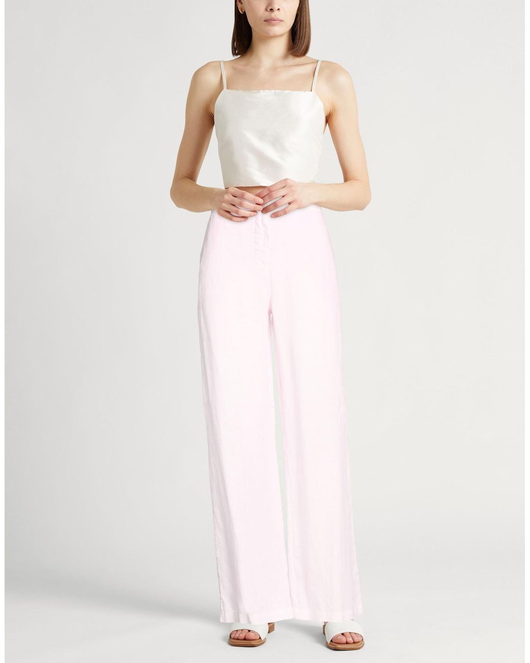 120% Lino Pink Pants Linen