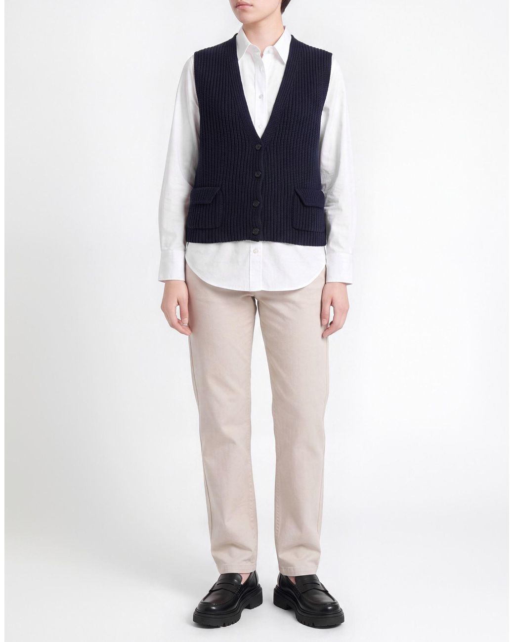 Le Tricot Perugia Blue Midnight Cardigan Virgin Wool, Silk, Cashmere