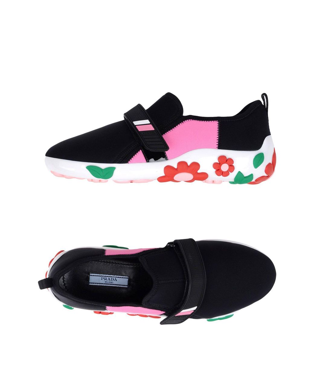 prada black neoprene sneakers