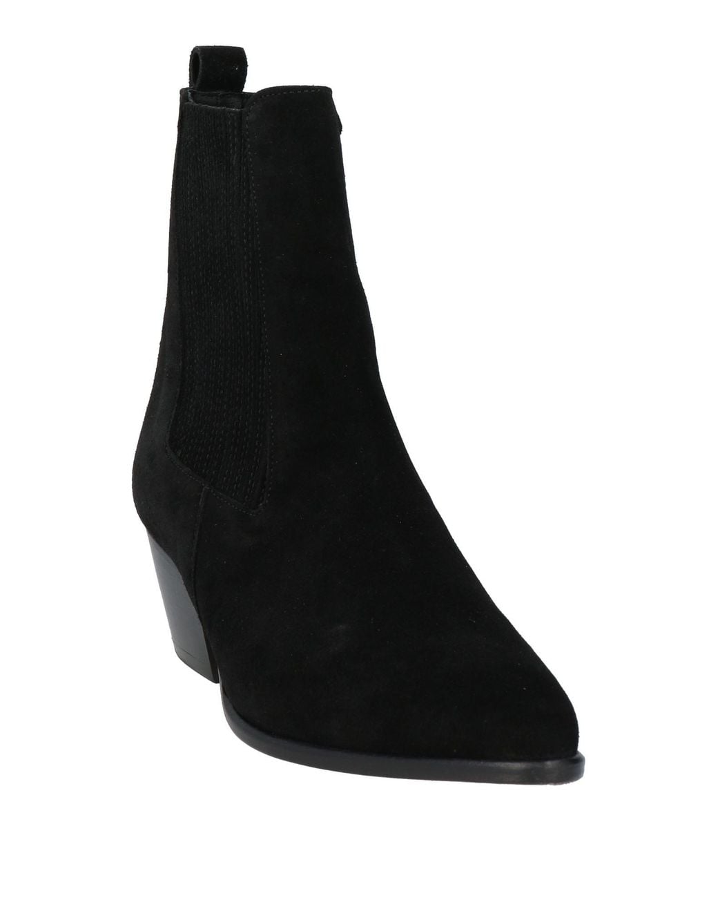 Sandro Black Ankle Boots Leather, Elastic Fibres