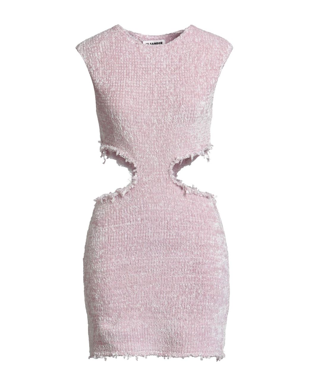 Jil Sander Purple Mini Dress Silk, Cotton