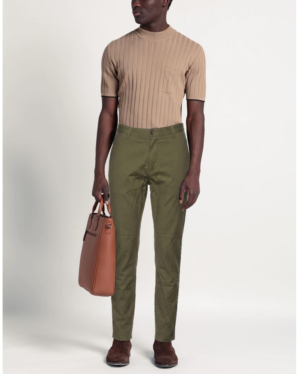 GROOWE Green Pants Cotton, Elastane for men