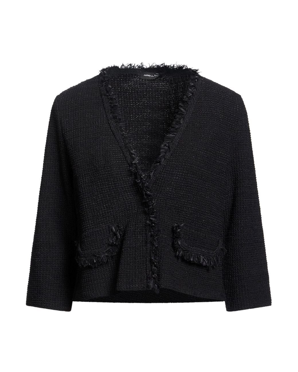 Anneclaire Black Jacket Polyamide, Viscose, Cotton