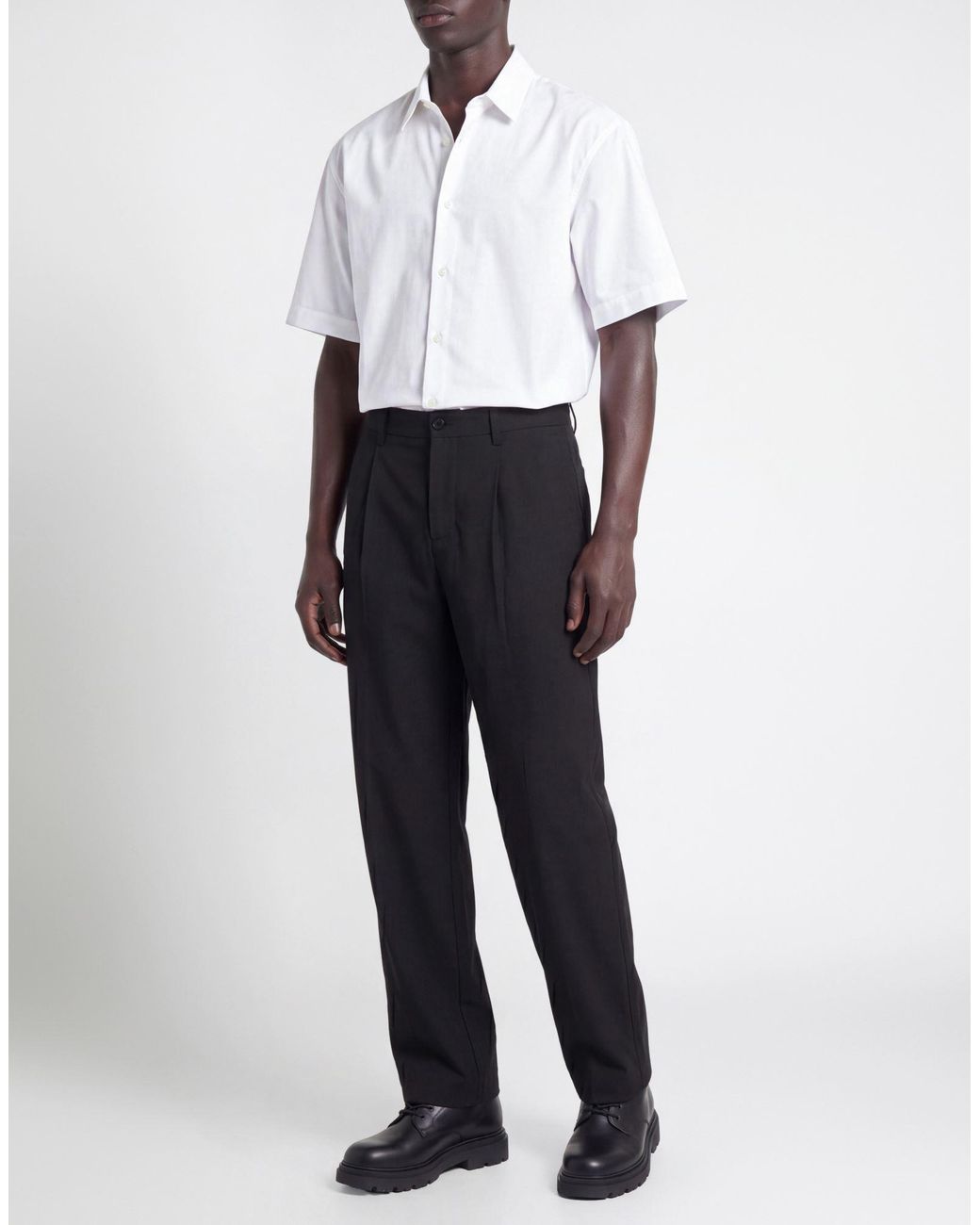 Thinking Mu Black Pants Wool, Elastane for men