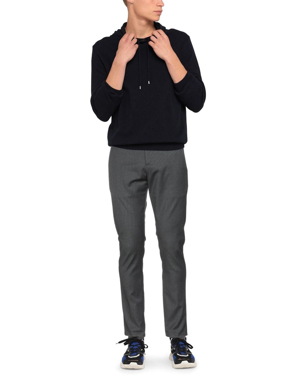 Dondup Gray Pants Polyester, Viscose, Elastane for men