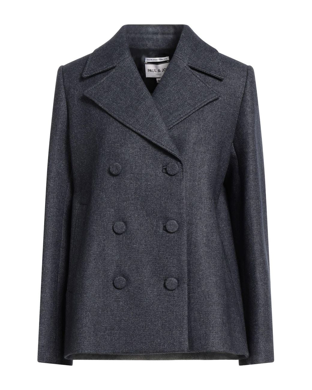 Paul & Joe Black Coat Wool, Viscose, Polyamide