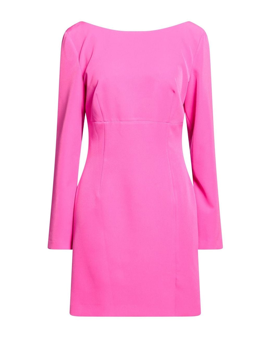 Clips More Pink Fuchsia Mini Dress Polyester, Elastane