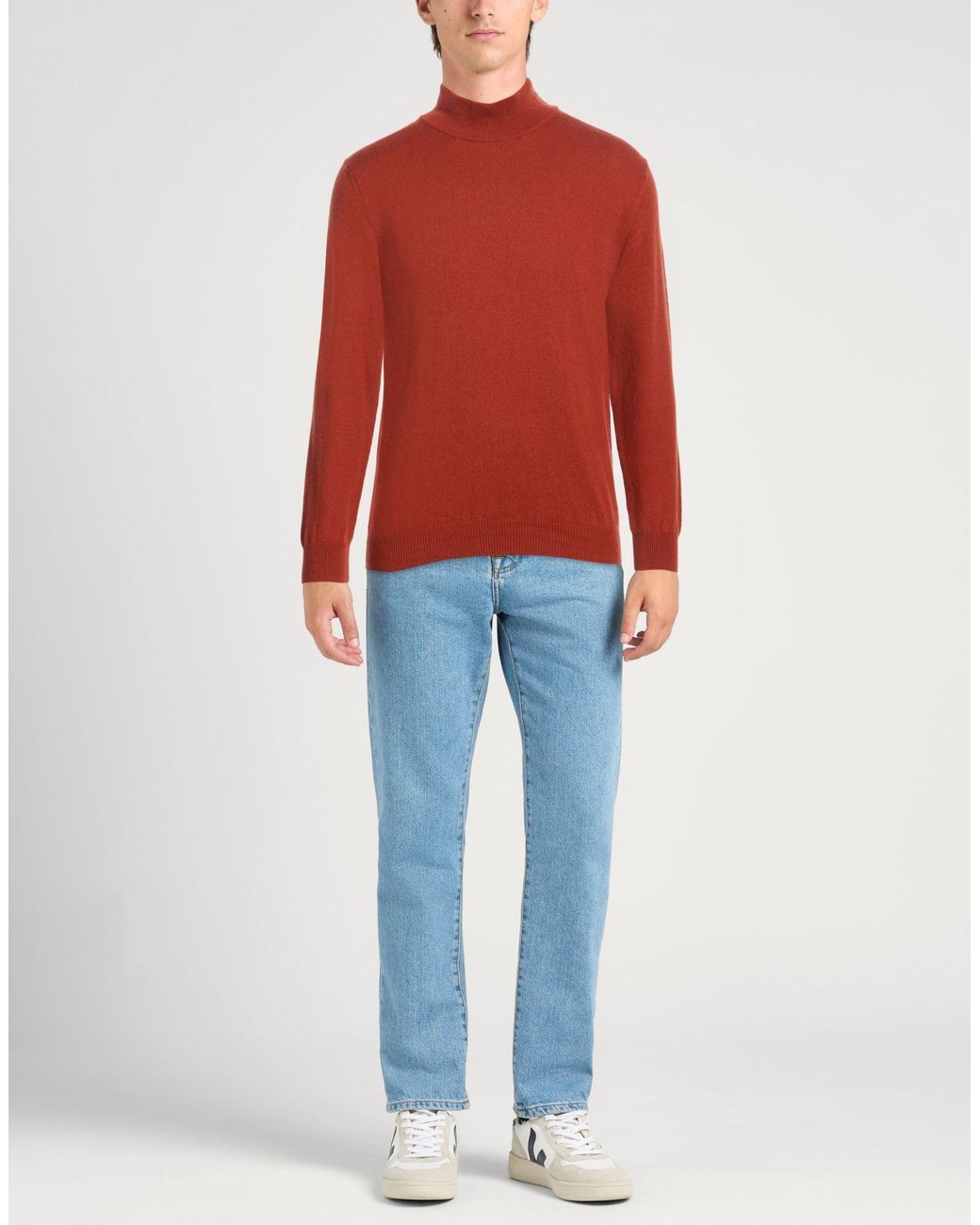 Bellwood Red Turtleneck Cotton, Wool, Cashmere for men