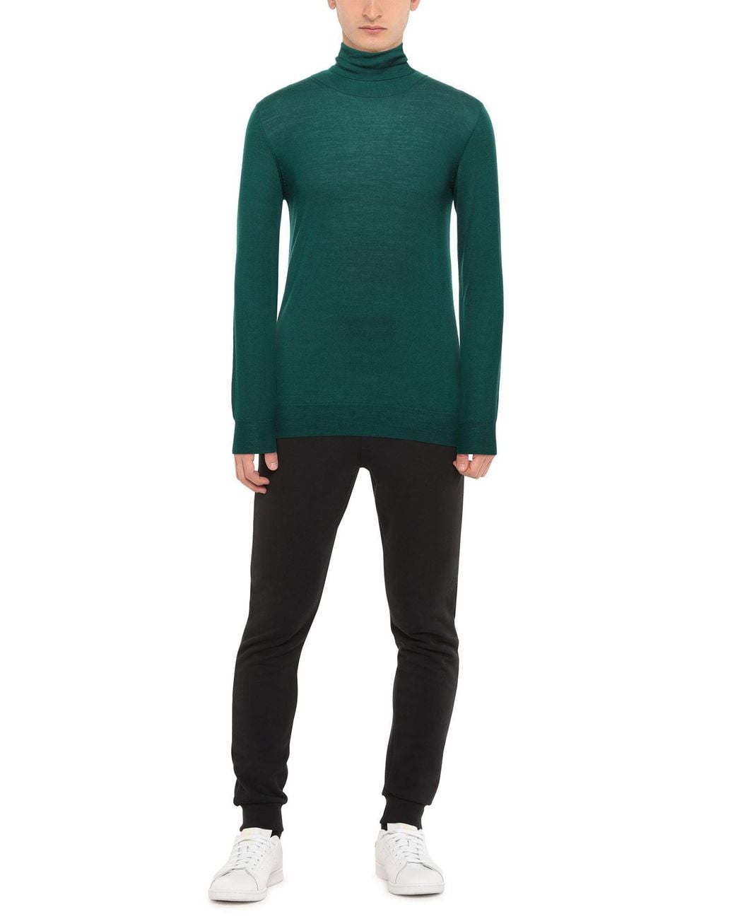 Paolo Pecora Green Turtleneck for men