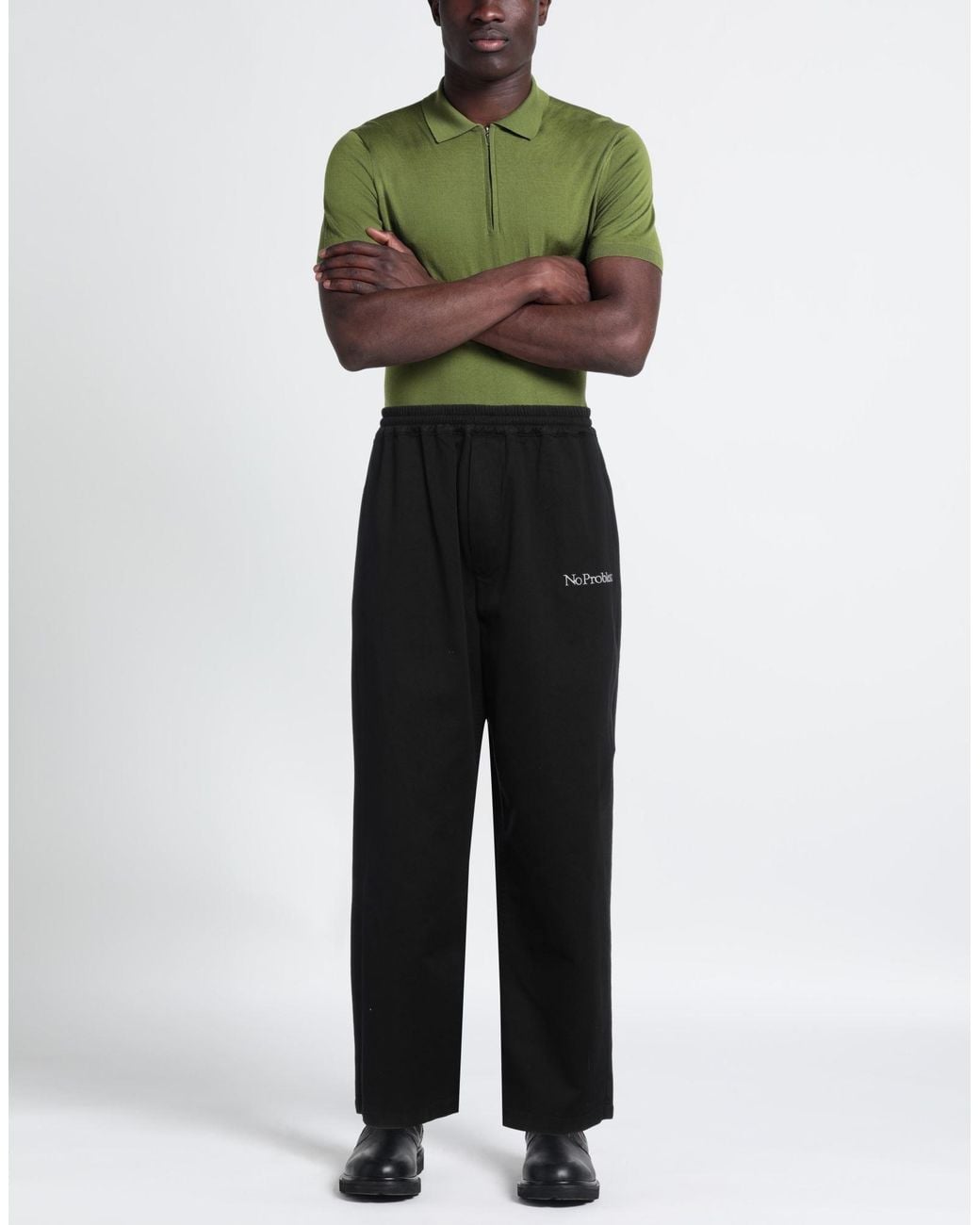 Aries Black Pants Cotton for men