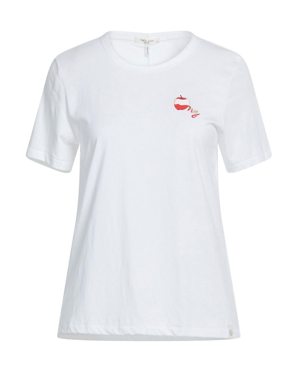 Rag & Bone White T-Shirt Cotton, Lyocell