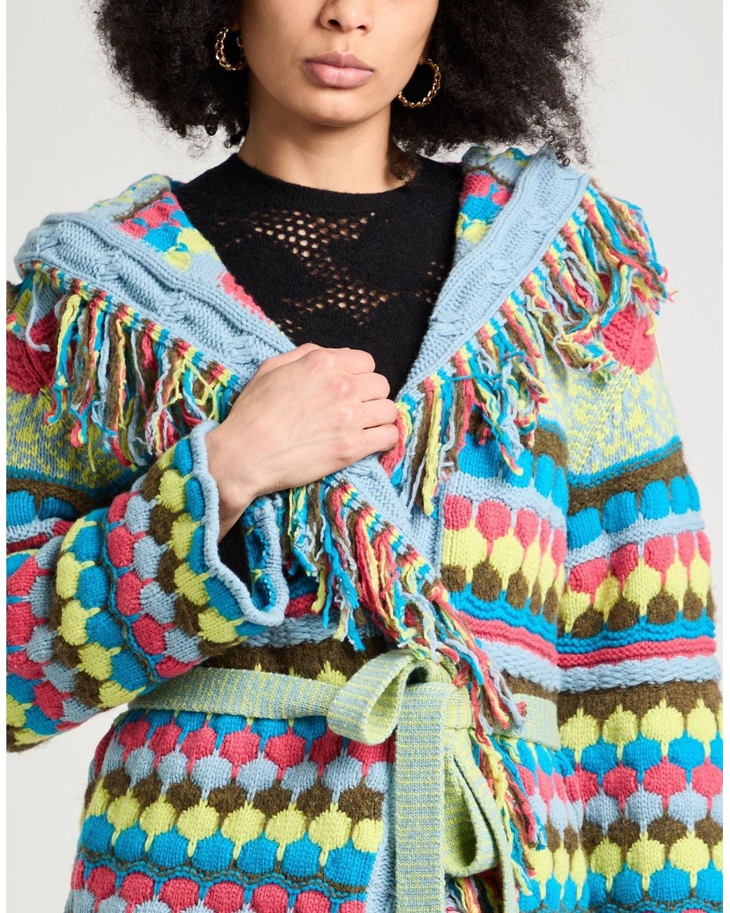 Semicouture Blue Light Cardigan Wool, Polyamide, Polyester, Alpaca Wool