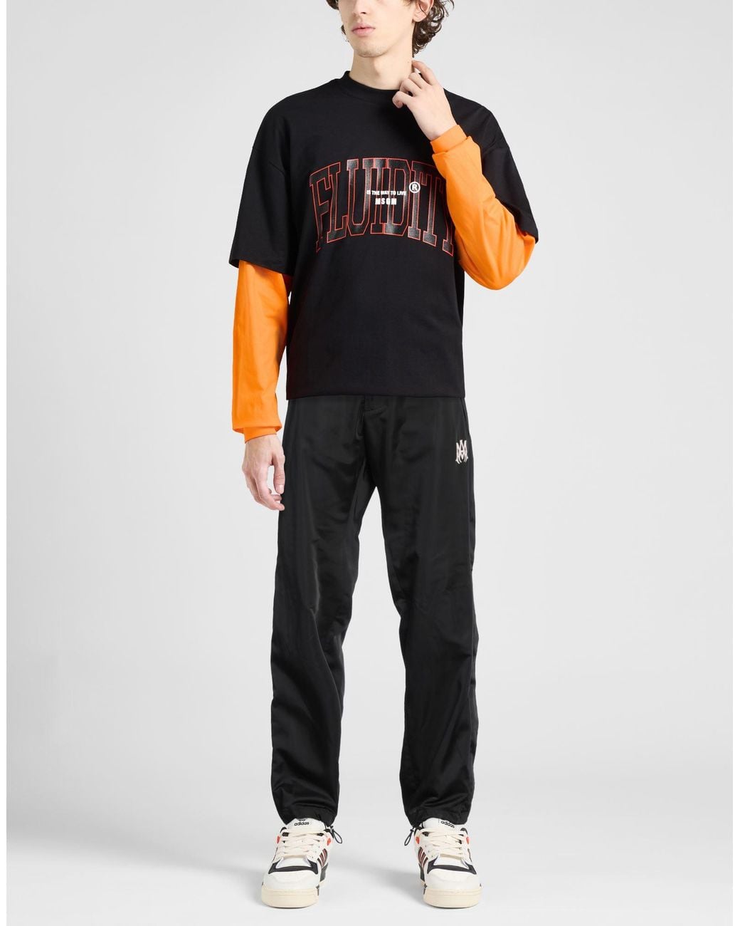 Amiri Black Pants Polyester for men