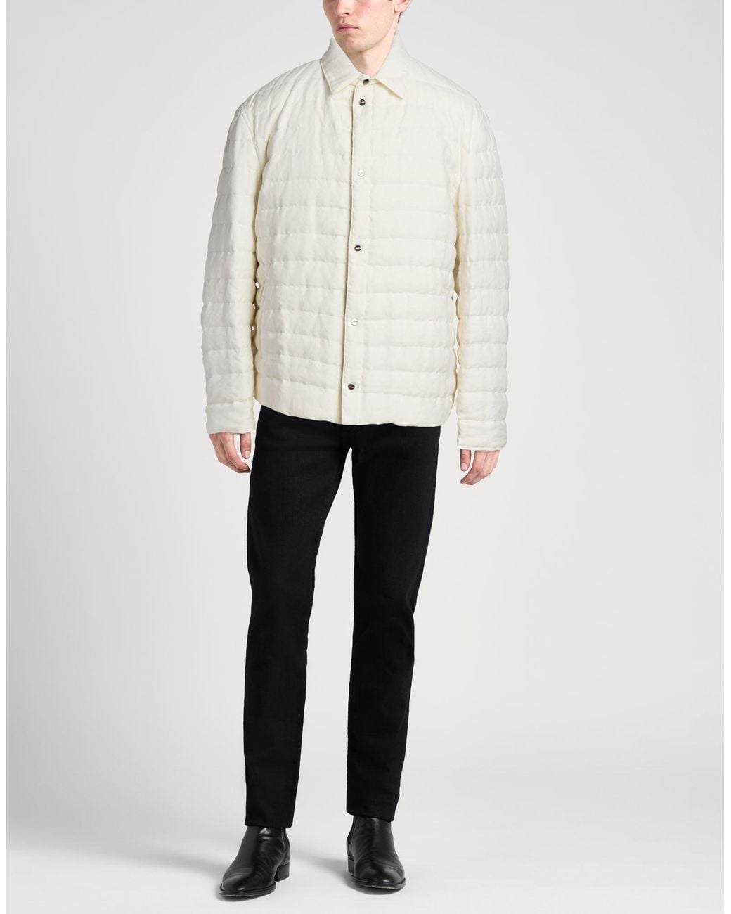 Herno White Puffer Linen for men