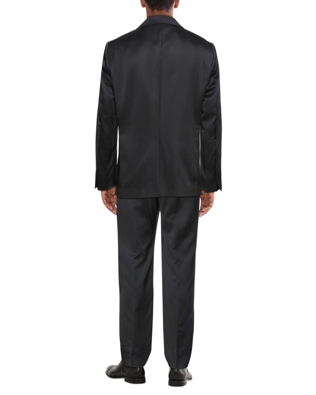Tombolini Black Suit Viscose, Virgin Wool for men