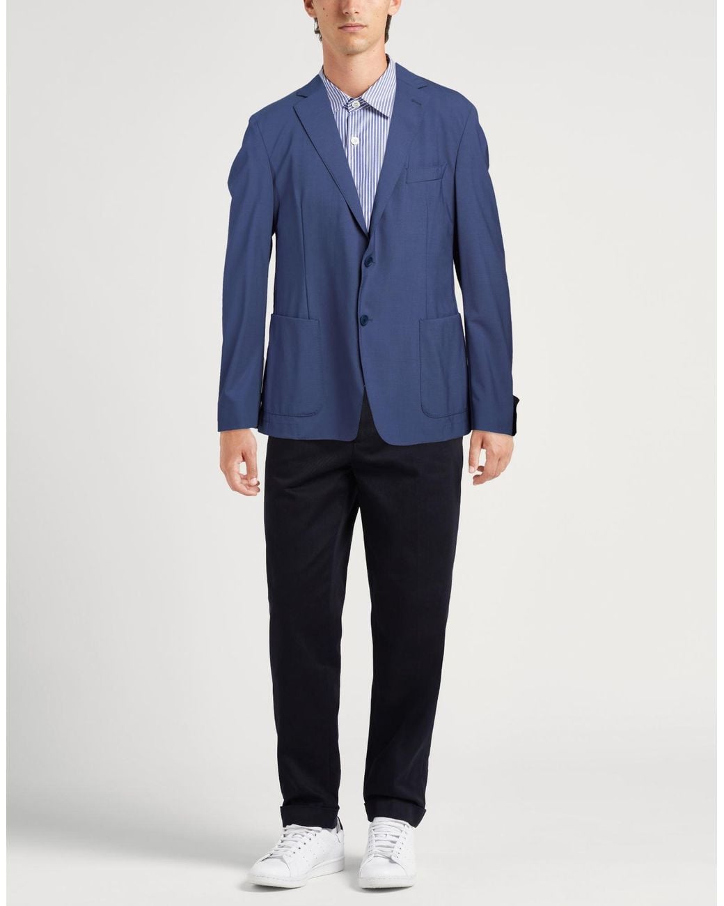 Boss Blue Blazer Virgin Wool, Polyamide, Elastane for men