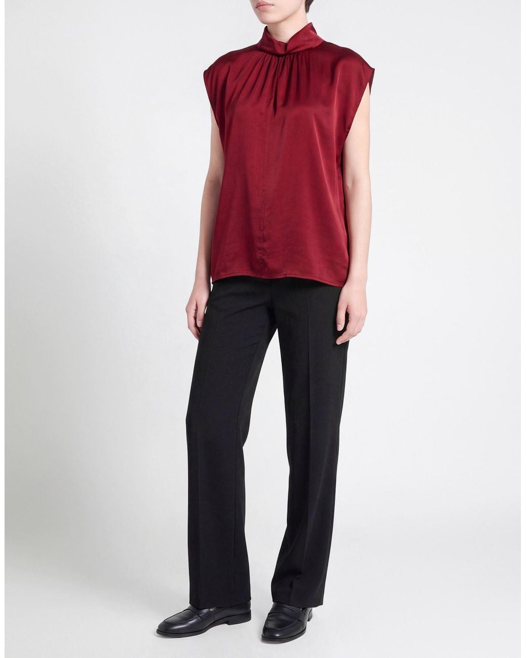 Manila Grace Red Burgundy Top Viscose