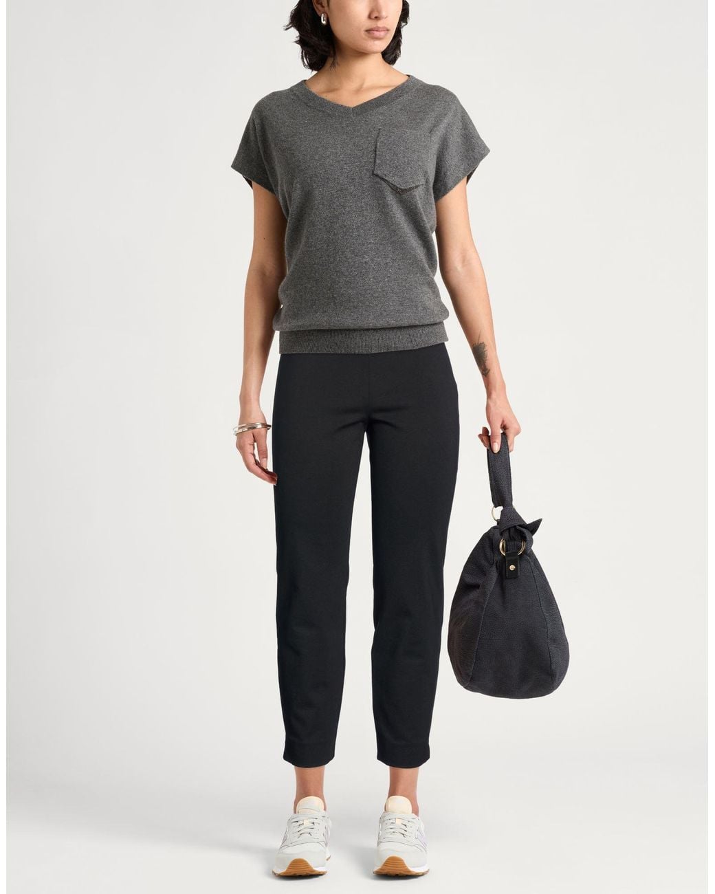 Maliparmi Black Pants Viscose, Polyamide, Elastane