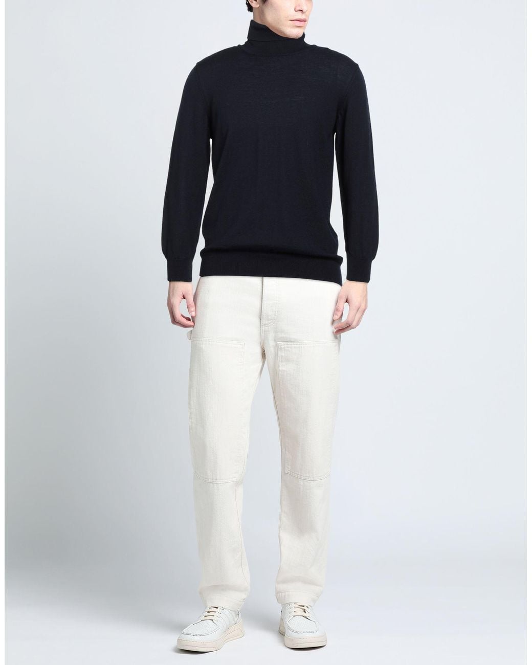 Andrea Fenzi Blue Turtlenecks for men