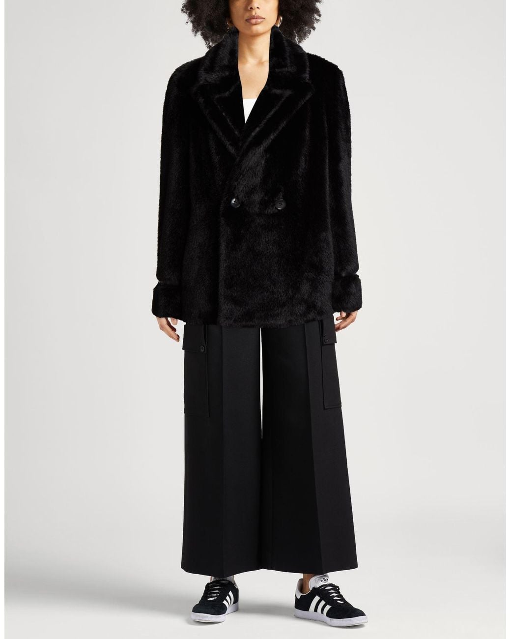 Twinset Black Shearling & Teddy