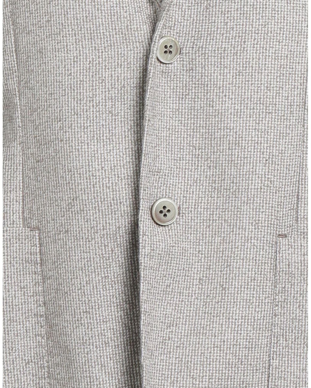 L.b.m. 1911 Gray Blazer Cotton, Polyester, Polyamide for men