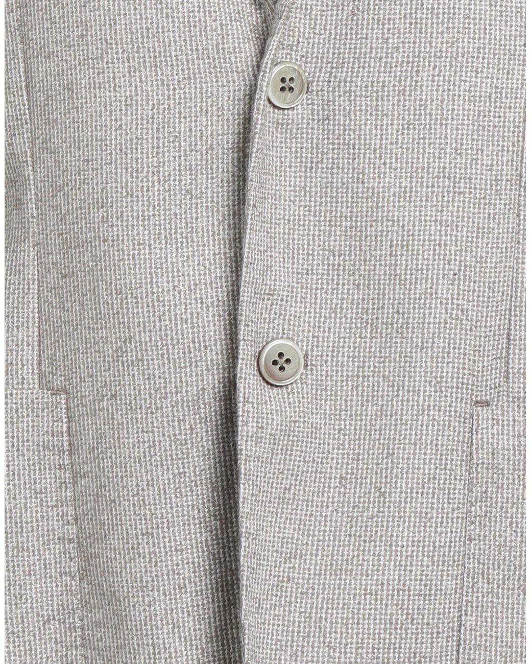 L.b.m. 1911 Gray Blazer Cotton, Polyester, Polyamide for men