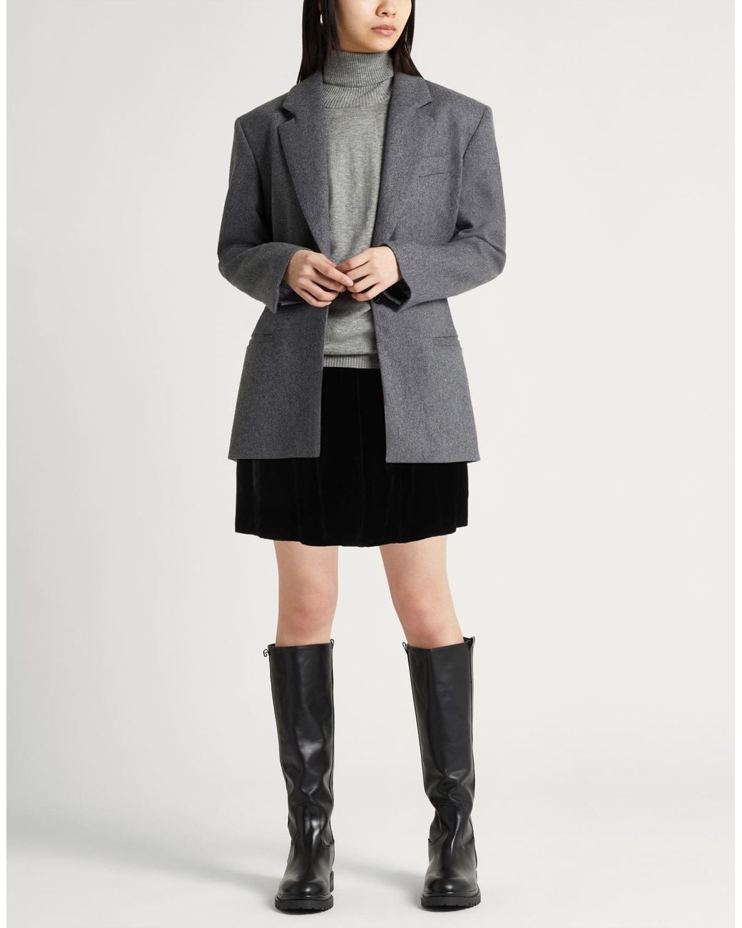 Emporio Armani Black Mini Skirt Viscose, Cupro
