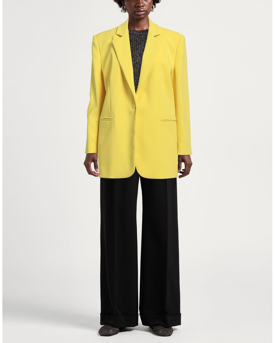 Pinko Yellow Blazer Polyester, Elastane